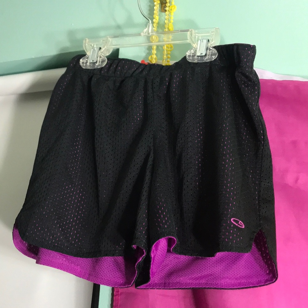 Black and violet champion basketball shorts